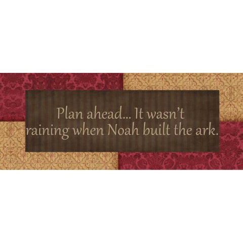 PLAN AHEAD Black Modern Wood Framed Art Print by Greene, Taylor