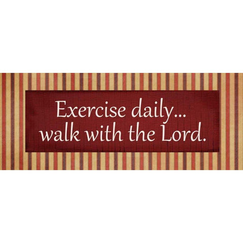 EXERCISE DAILY 1 White Modern Wood Framed Art Print by Greene, Taylor