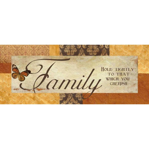 CHERISH FAMILY Gold Ornate Wood Framed Art Print with Double Matting by Greene, Taylor