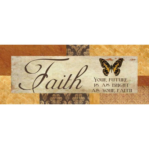 FAITH YOUR FUTURE Gold Ornate Wood Framed Art Print with Double Matting by Greene, Taylor