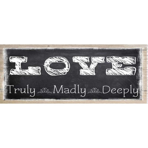 LOVE DEEPLY Black Modern Wood Framed Art Print with Double Matting by Greene, Taylor