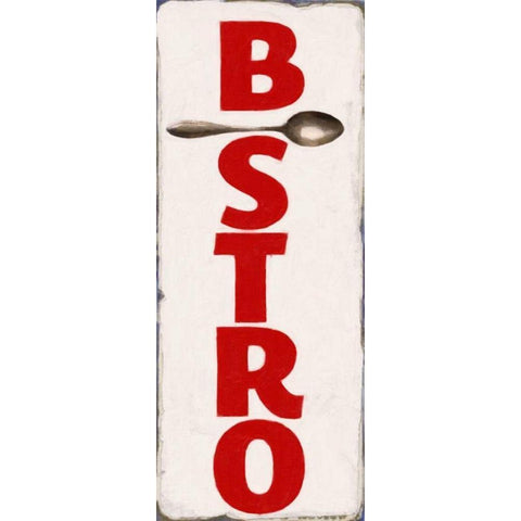 BISTRO SIGN E Gold Ornate Wood Framed Art Print with Double Matting by Greene, Taylor