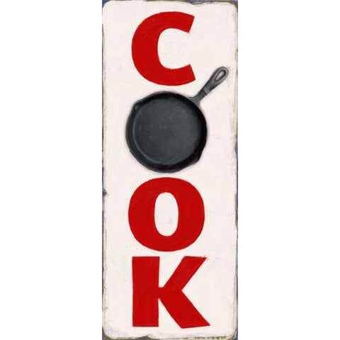 COOK SIGN F White Modern Wood Framed Art Print by Greene, Taylor