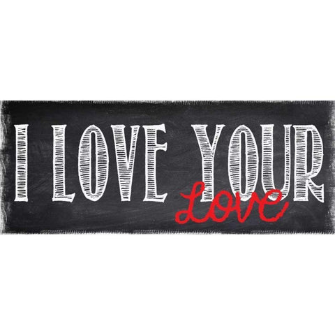 YOUR LOVE Black Modern Wood Framed Art Print with Double Matting by Greene, Taylor