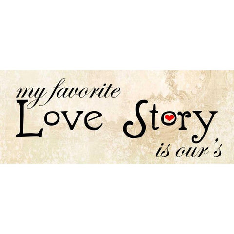 LOVE STORY Black Modern Wood Framed Art Print with Double Matting by Greene, Taylor