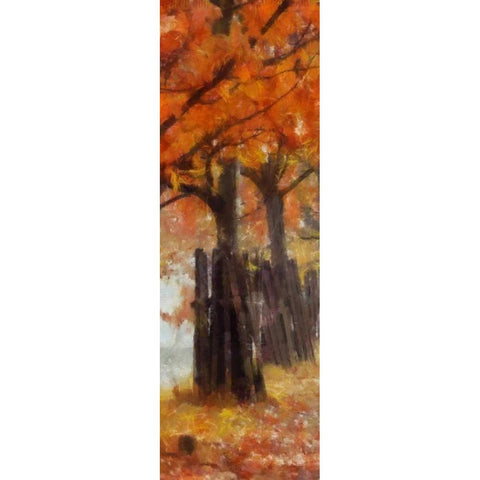 AMBER TRAIL PANEL I White Modern Wood Framed Art Print by Greene, Taylor