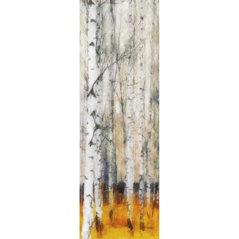 SAFFRON TIMBER PANEL I White Modern Wood Framed Art Print by Greene, Taylor