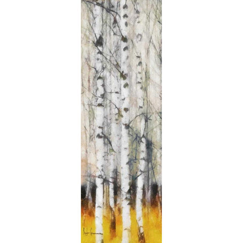 SAFFRON TIMBER PANEL II White Modern Wood Framed Art Print by Greene, Taylor