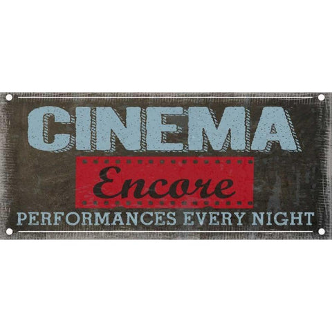 CINEMA ENCORE Gold Ornate Wood Framed Art Print with Double Matting by Greene, Taylor