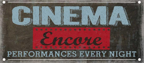 CINEMA ENCORE White Modern Wood Framed Art Print with Double Matting by Greene, Taylor