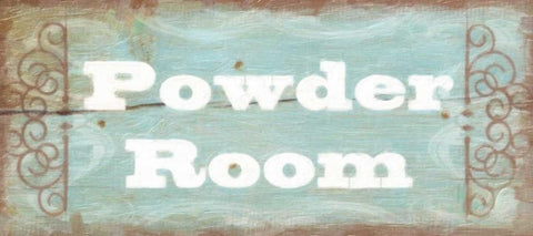 Powder Poom White Modern Wood Framed Art Print with Double Matting by Greene, Taylor