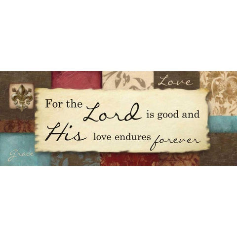 FOR THE LORD Black Modern Wood Framed Art Print with Double Matting by Greene, Taylor