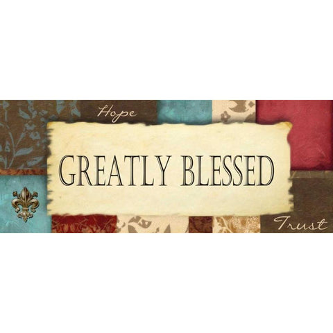 Greatly Blessed Black Modern Wood Framed Art Print with Double Matting by Greene, Taylor