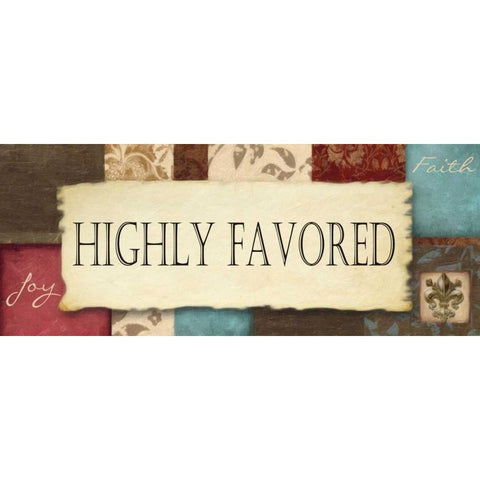 Highly Favored White Modern Wood Framed Art Print by Greene, Taylor