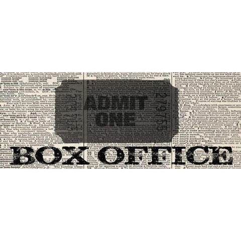 BOX OFFICE PANEL White Modern Wood Framed Art Print by Greene, Taylor