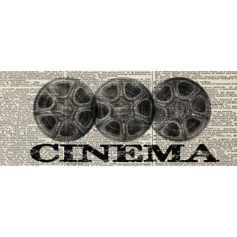 CINEMA PANEL White Modern Wood Framed Art Print by Greene, Taylor