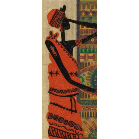 ETHNIC BEAUTY I Black Modern Wood Framed Art Print with Double Matting by Greene, Taylor