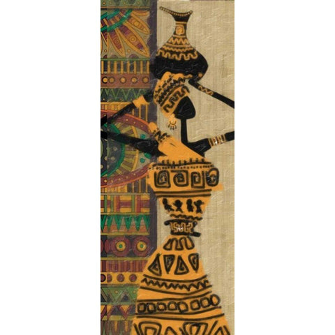 ETHNIC BEAUTY II Gold Ornate Wood Framed Art Print with Double Matting by Greene, Taylor