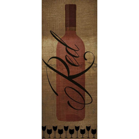 RED WINE Black Modern Wood Framed Art Print with Double Matting by Greene, Taylor