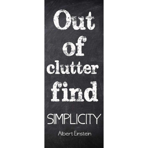 Out Of Clutter White Modern Wood Framed Art Print by Greene, Taylor