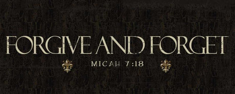 Forgive And Forget Black Ornate Wood Framed Art Print with Double Matting by Greene, Taylor