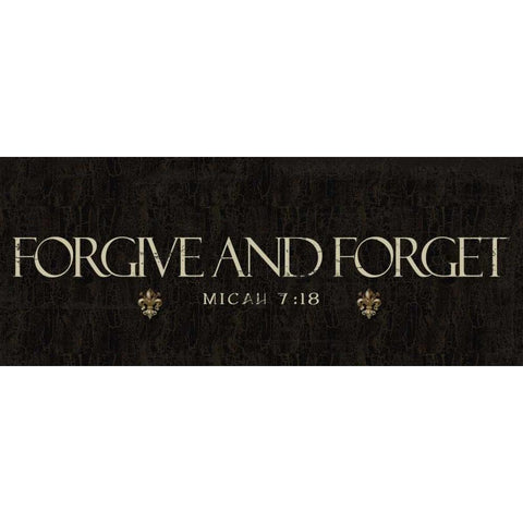 Forgive And Forget Black Modern Wood Framed Art Print with Double Matting by Greene, Taylor