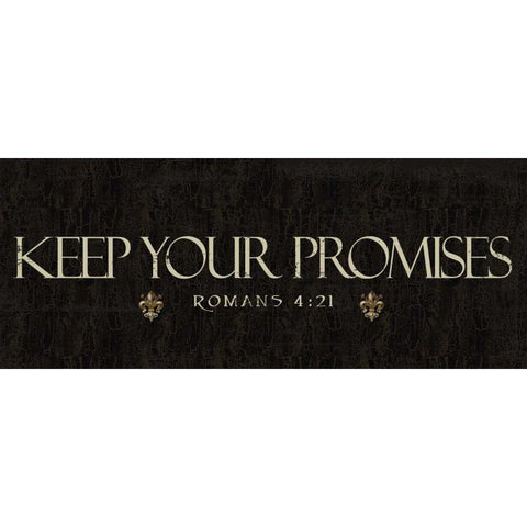 Keep Your Promises Black Modern Wood Framed Art Print with Double Matting by Greene, Taylor