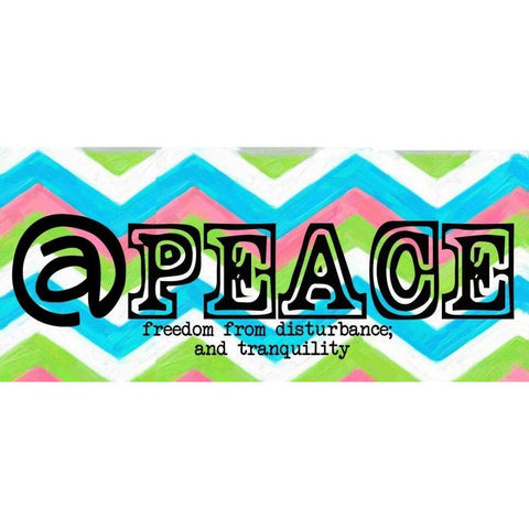 PEACE PANEL Black Modern Wood Framed Art Print with Double Matting by Greene, Taylor