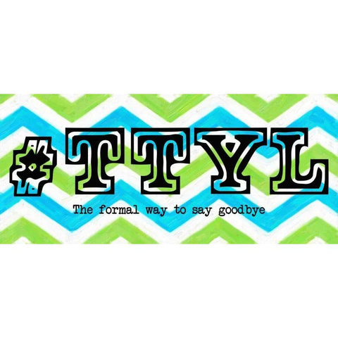 TTYL ver2 Panel White Modern Wood Framed Art Print by Greene, Taylor