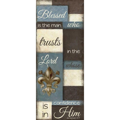 Blessed Black Modern Wood Framed Art Print with Double Matting by Greene, Taylor