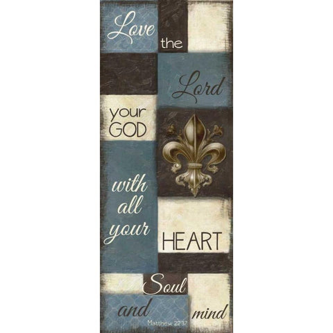 Love The Lord Gold Ornate Wood Framed Art Print with Double Matting by Greene, Taylor