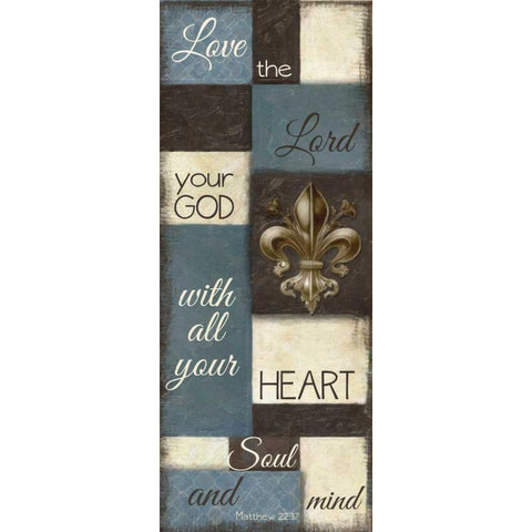 Love The Lord White Modern Wood Framed Art Print by Greene, Taylor