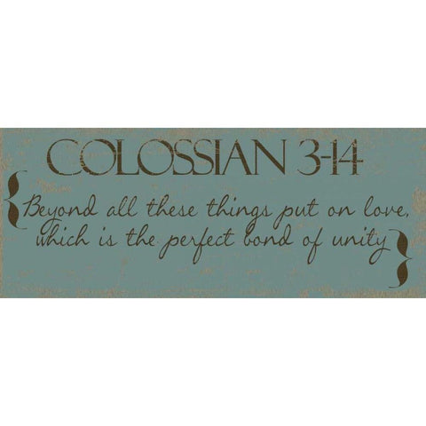 Colossians 3-14 White Modern Wood Framed Art Print by Greene, Taylor