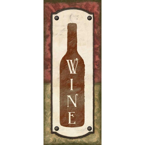 WINE PANEL White Modern Wood Framed Art Print by Greene, Taylor