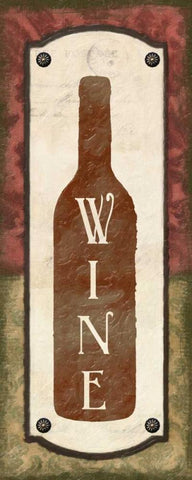 WINE PANEL White Modern Wood Framed Art Print with Double Matting by Greene, Taylor