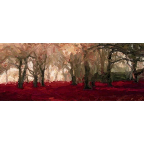 Crimson Panorama Gold Ornate Wood Framed Art Print with Double Matting by Greene, Taylor