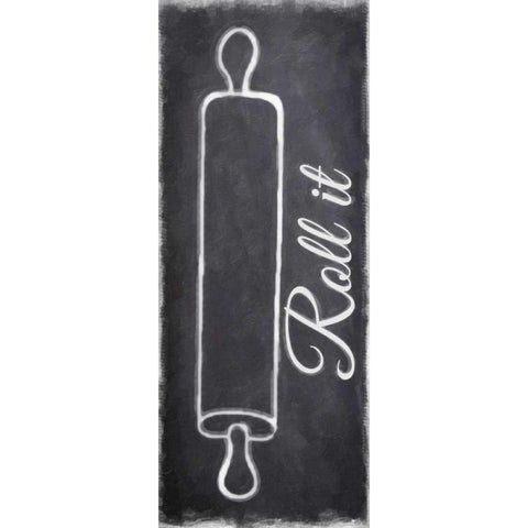 Roll It Black Modern Wood Framed Art Print by Greene, Taylor