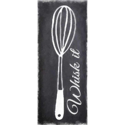 Whisk It Black Modern Wood Framed Art Print with Double Matting by Greene, Taylor