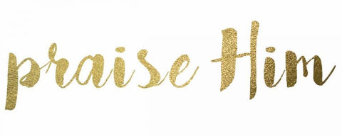 Praise Him Black Ornate Wood Framed Art Print with Double Matting by Greene, Taylor