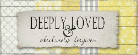 Deeply Loved White Modern Wood Framed Art Print with Double Matting by Greene, Taylor