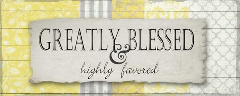 Greatly Blessed 2 White Modern Wood Framed Art Print with Double Matting by Greene, Taylor