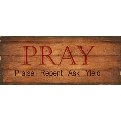 Pray Black Modern Wood Framed Art Print by Greene, Taylor