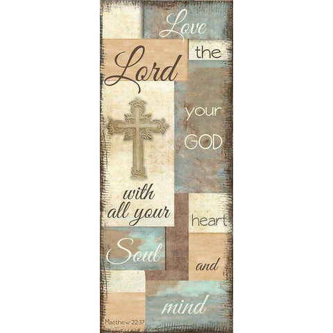 Love The Lord White Modern Wood Framed Art Print by Greene, Taylor