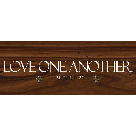 Love One Another Wood Gold Ornate Wood Framed Art Print with Double Matting by Greene, Taylor