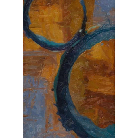 AZURE RINGS 2 White Modern Wood Framed Art Print by Greene, Taylor