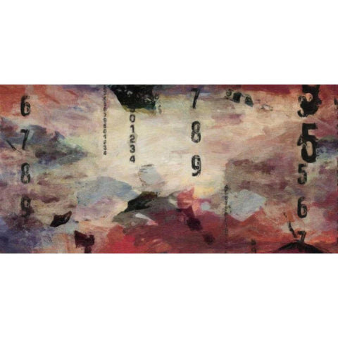 NUMBER STUDY Black Modern Wood Framed Art Print by Greene, Taylor