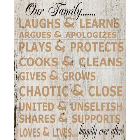 OUR Family White Modern Wood Framed Art Print by Greene, Taylor