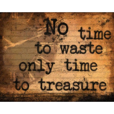 No Time To Waste Black Modern Wood Framed Art Print with Double Matting by Greene, Taylor