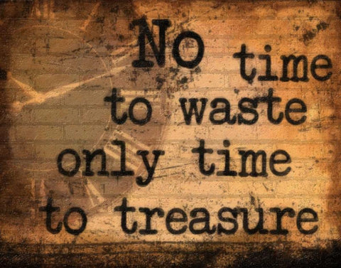 No Time To Waste Black Ornate Wood Framed Art Print with Double Matting by Greene, Taylor