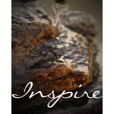 Inspire Rocks White Modern Wood Framed Art Print by Greene, Taylor